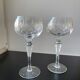 6 engraved crystal stemmed glasses