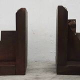 Pair of wooden bookends (art deco)