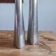 Pair of modernist Ikea aluminum candlesticks 1970