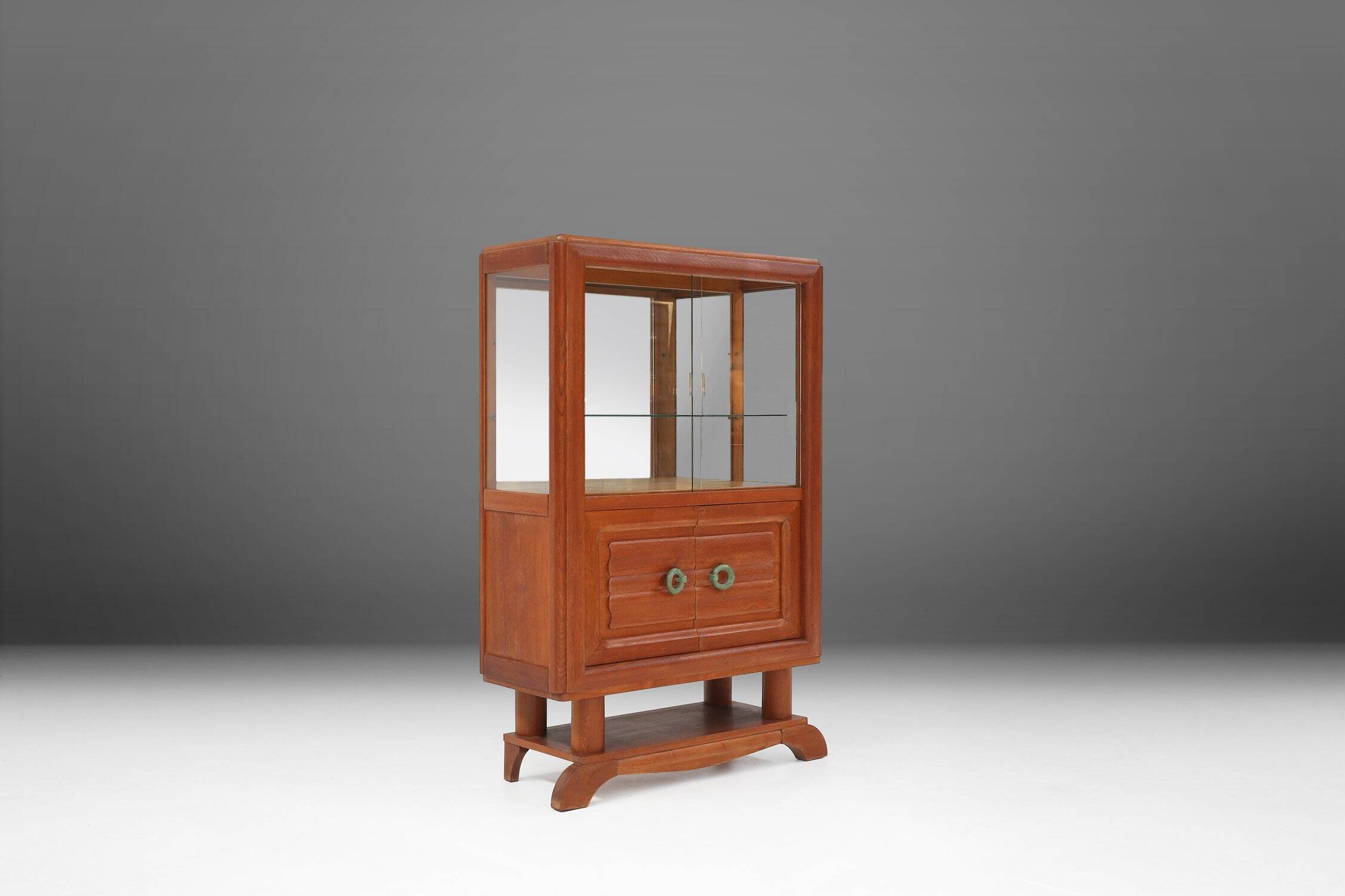 Art Deco Vitrine Cabinet Attributed to Gaston Poisson, France 1940s