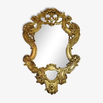 Miroir époque Louis XV en bois doré