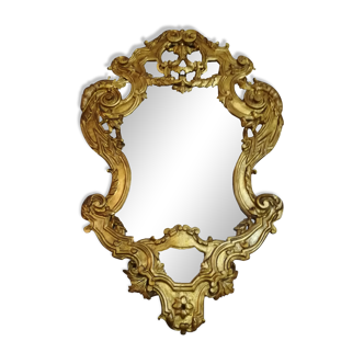 Miroir époque Louis XV en bois doré