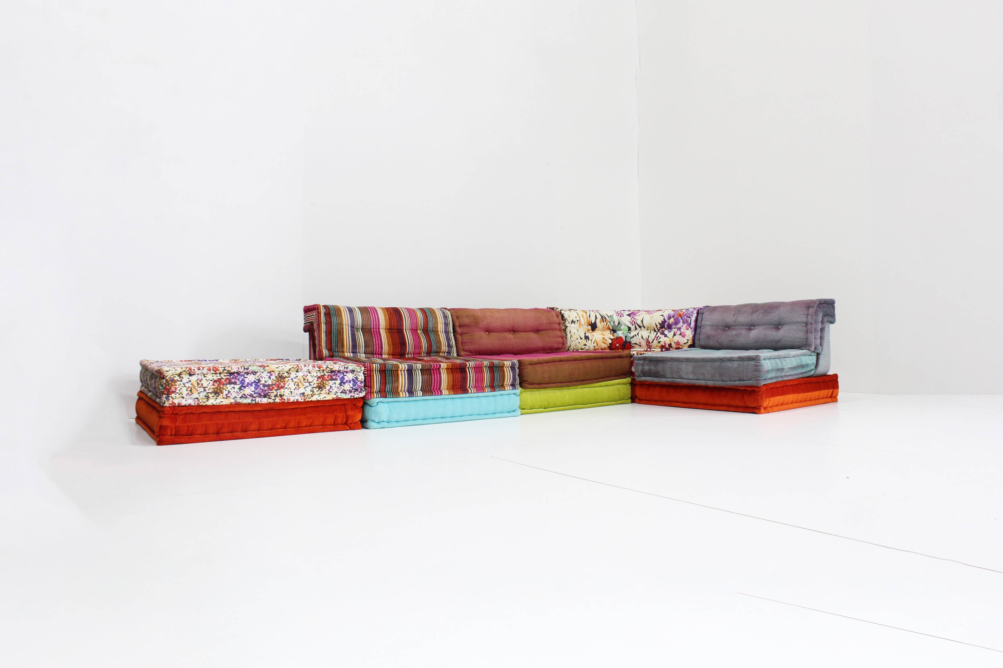 Roche Bobois Mah Jong sofa Missoni fabric design by Hans Hopfer , set of 14