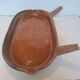 Old glazed terracotta frying pan from the 19th century.