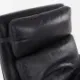 Black leather armchair, Danish design, 1970s, production: Denmark
