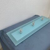 Fontana arte ceiling lamp suspenion design ceiling tempered glass 70s