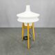 Mid Century Sculptural Floor Lamp with Glass Shade, 1970s