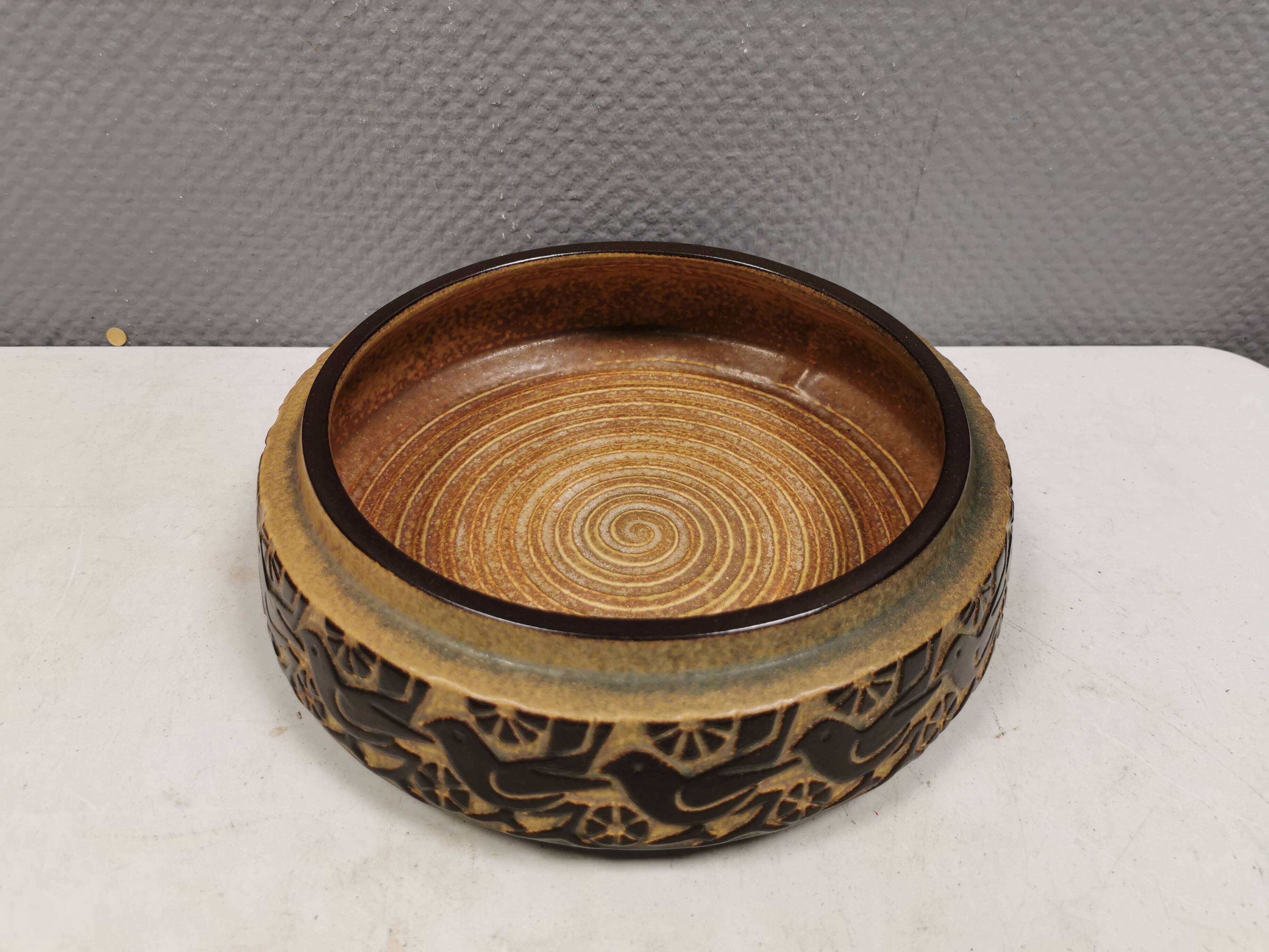 Large dish from Danish Michael Andersen ceramics, Denmark, 1970s