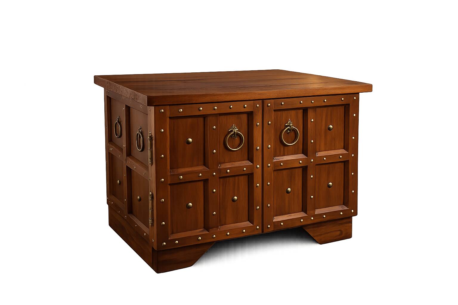 Traditional studded TV cabinet, inspired by heroic fantasy.