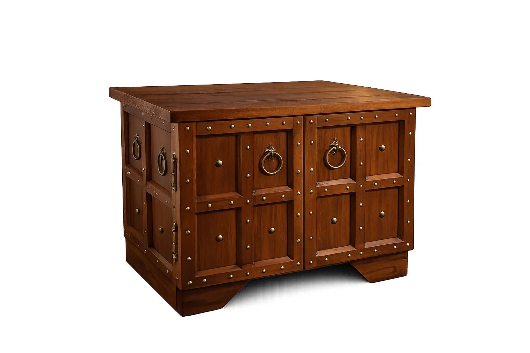 Traditional studded TV cabinet, inspired by heroic fantasy.