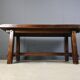 Solid wood brutalist dining table, 1960s