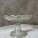 Etched glass fruit bowl