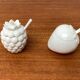 Pot à confiture en porcelaine allemande avec couvercle et cuillère de Krömer Porzellan, années 1970
