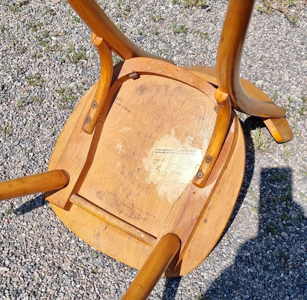 Chaise bistrot de Charmoille années 70