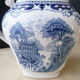 Cafetière verseuse Royal Sphinx Cambridge décor Old England bleu