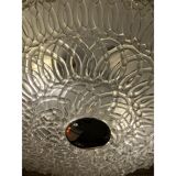 Contemporary transparent filigree flush mount in murano glass