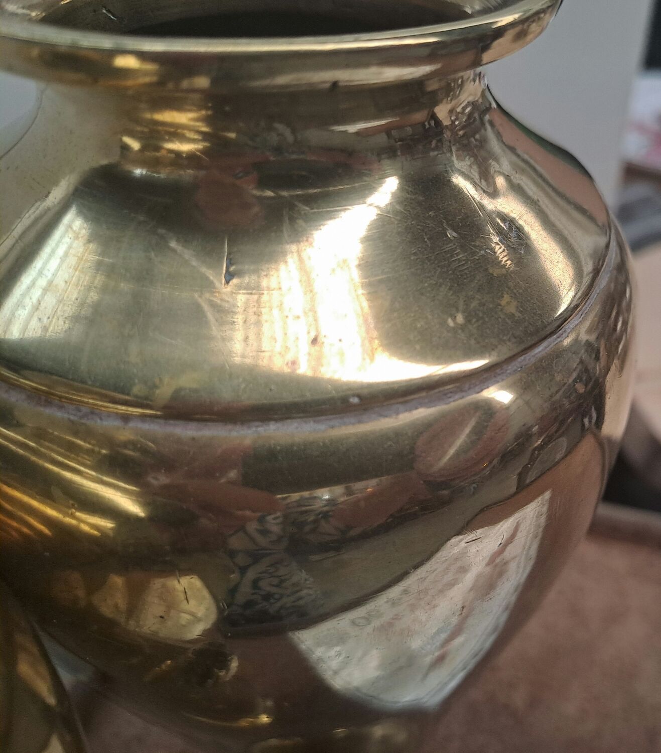 Pair of Indochina brass soap bubble blower vases