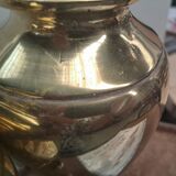 Paire de vases en laiton Indochine souffleur de bulles de savon