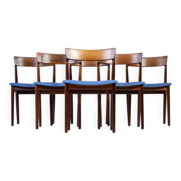 Chaises de Salle à Manger Modèle 39 en Palissandre par Henry Rosengren Hansen pour Brande Møbelindustri, 1960s, Set de 6