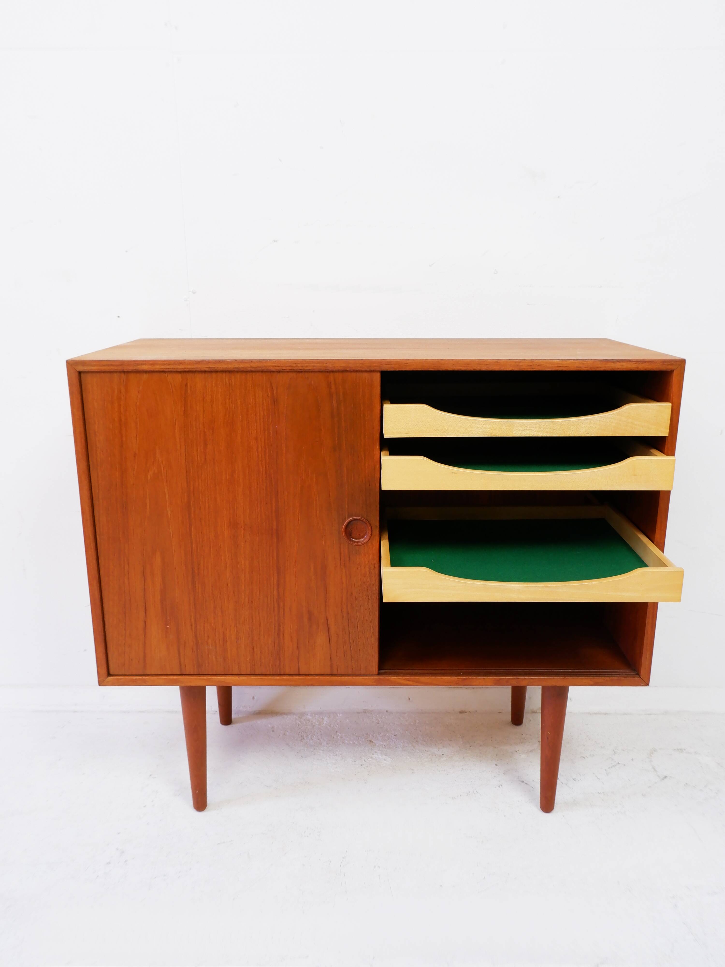Danish sliding door cabinet by Kai Kristiansen, 1960s