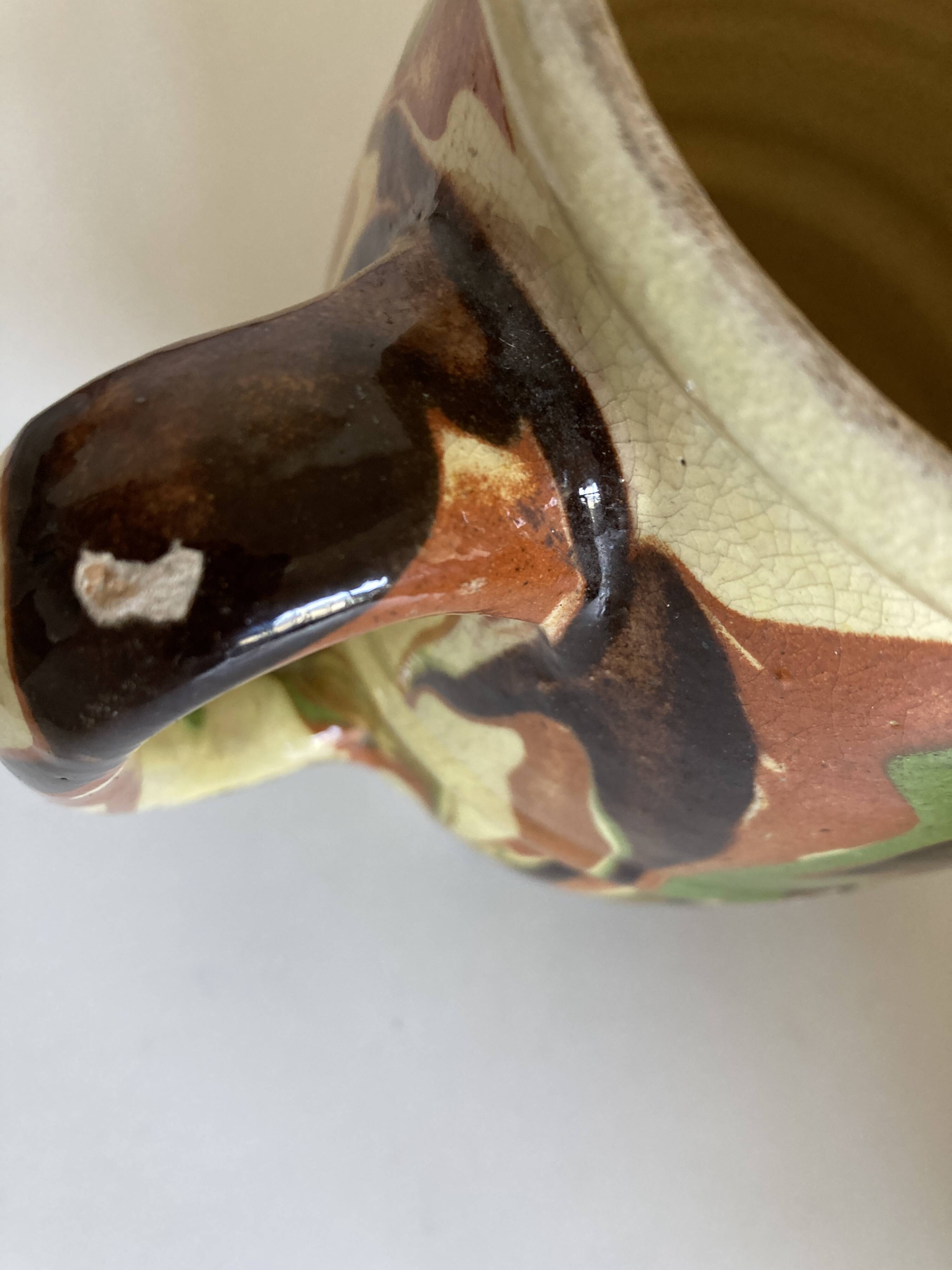 Mixed earth terracotta pitcher Provence 1950