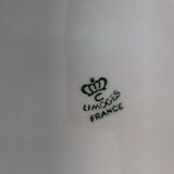 Set of 8 flat plates in white porcelain from Limoges
