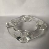 Pukeberg Scandinavian vintage glass candle holder from the 70s