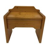 Vintage set of 2 pinewood bedside tables 70's minimalist design