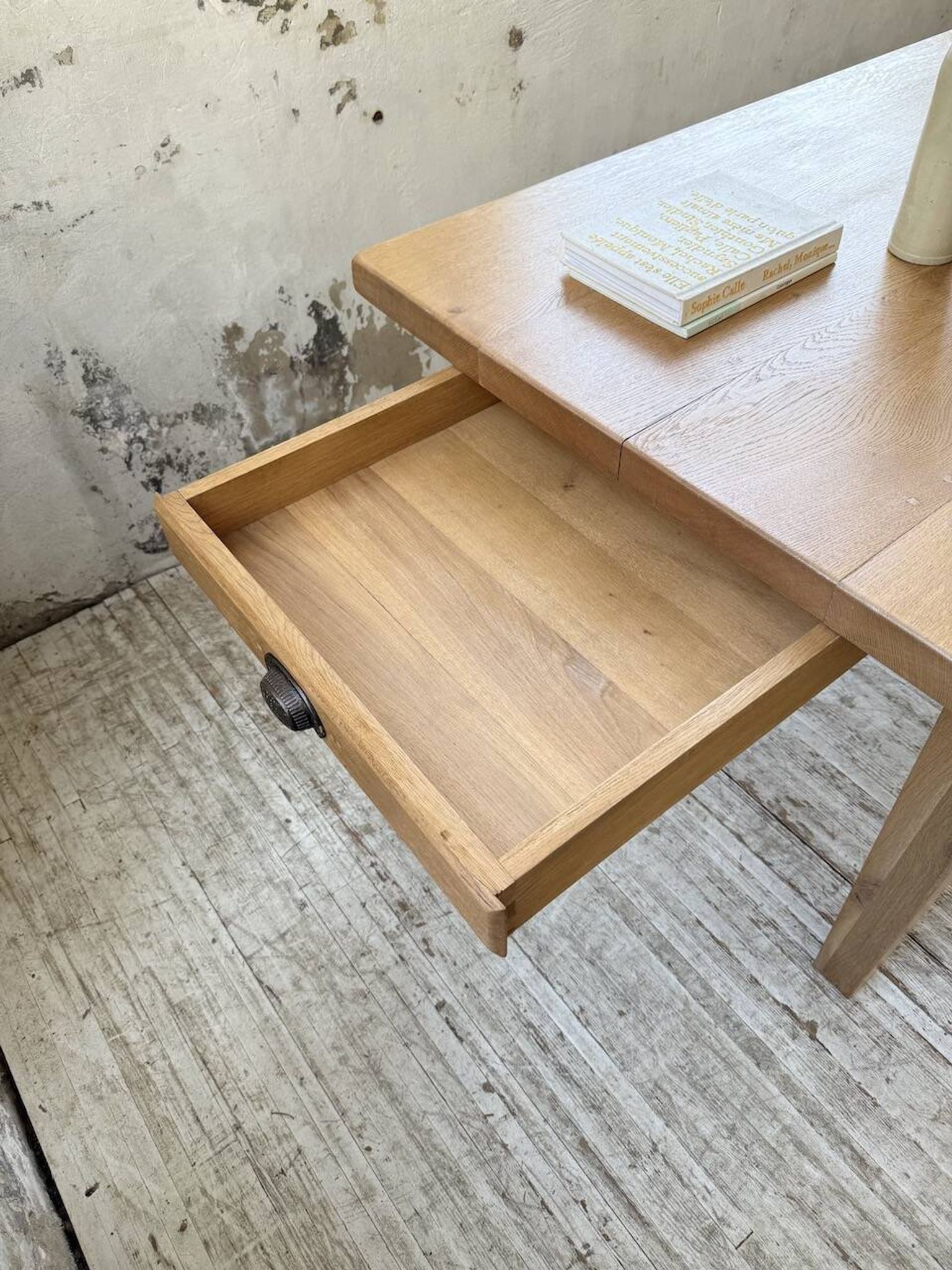 Table de ferme extensible en chêne massif