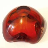 Petit cendrier cristal rouge