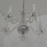 Mid-century Crystal Glass Chandelier by kamenicky Senov,1960's.