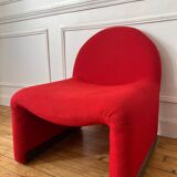Vintage wool fireside chair