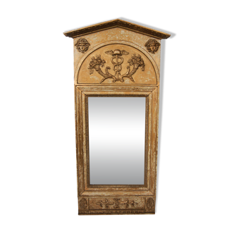 Antique Gustavian Trumeau gold mirror - P. Holmberg - Sweden 1830.