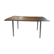 Table workshop footing vintage steel tray planks wood planks