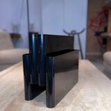 Black magazine holder "Kartell" by Giotto Stoppino, Italy 1970