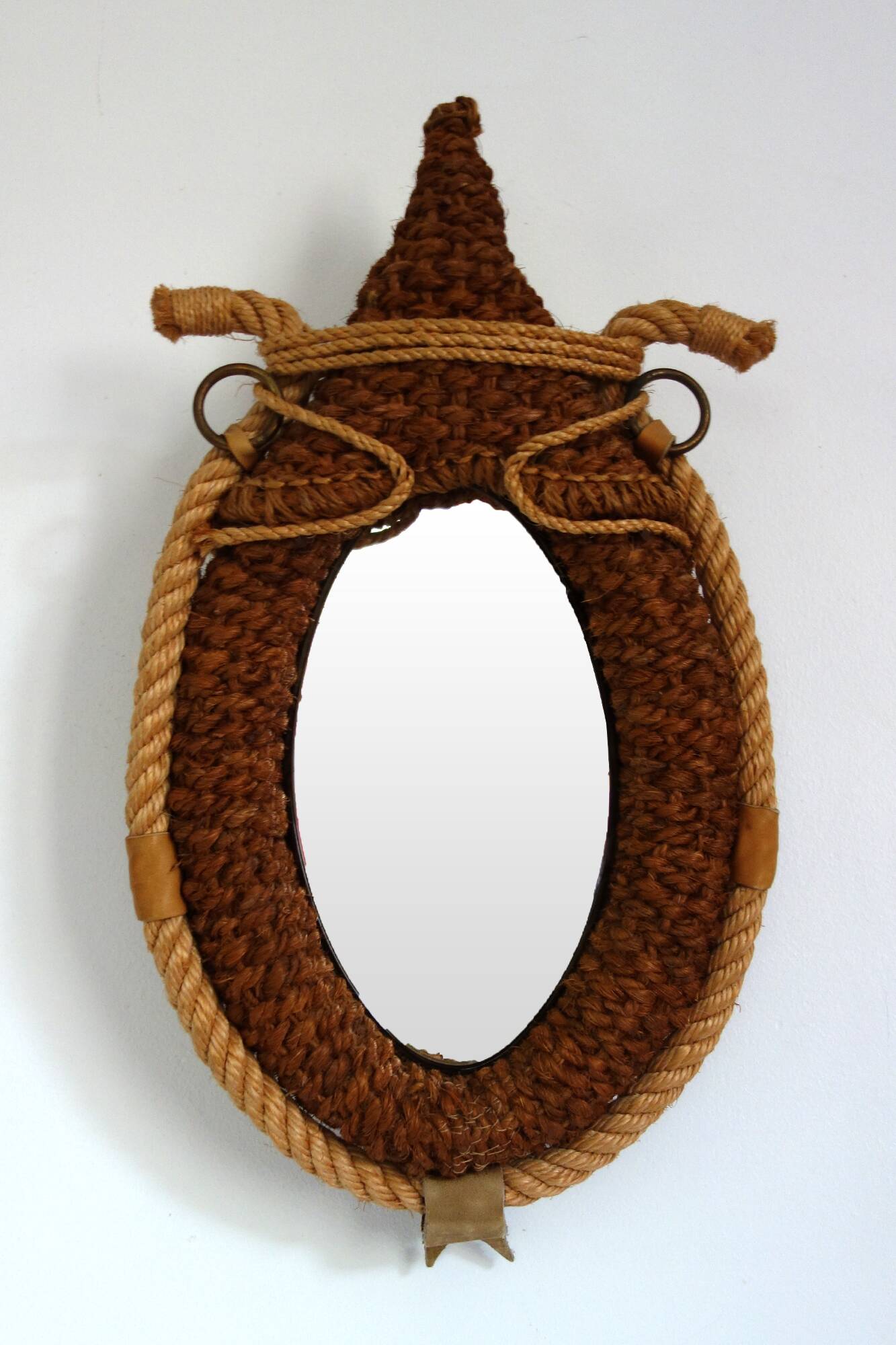 Old  rope mirror 50s/60s