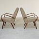 Pair of grey mottled armchairs by Jaroslav Smidek for TON Bystrice