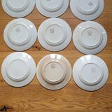 9 antique dessert plates
