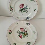 12 antique floral plates bistro & guest table style