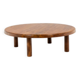 Pierre Chapo. Coffee table in solid blond elm. 1970s.