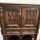 Pair of Gothic style cabinets in dark oak from the 19th century.