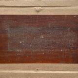 Painting "Twilight Navy" signed V. Vanier HSP mahogany XIX° + frame