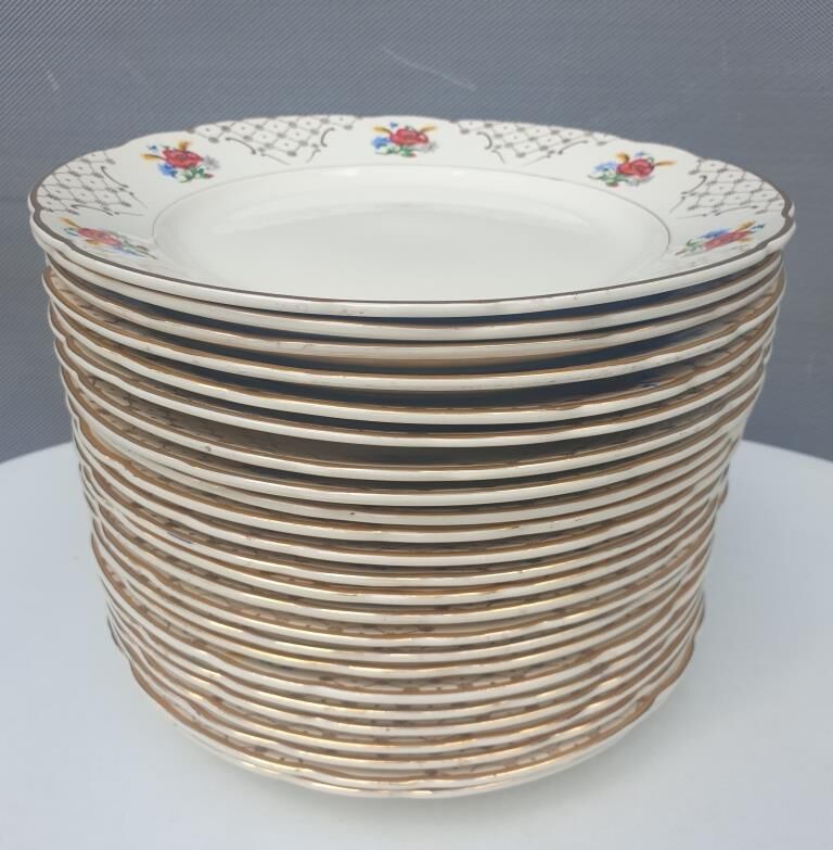 Set 24 assiettes plates Villeroy & Boch fleurs des champs 7012
