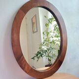 Miroir ovale en bois