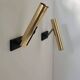 Pair of vintage modernist wall lights, brass, France 1970