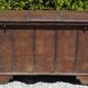 Wooden chest on wheels & wrought iron fittings - nineteenth century