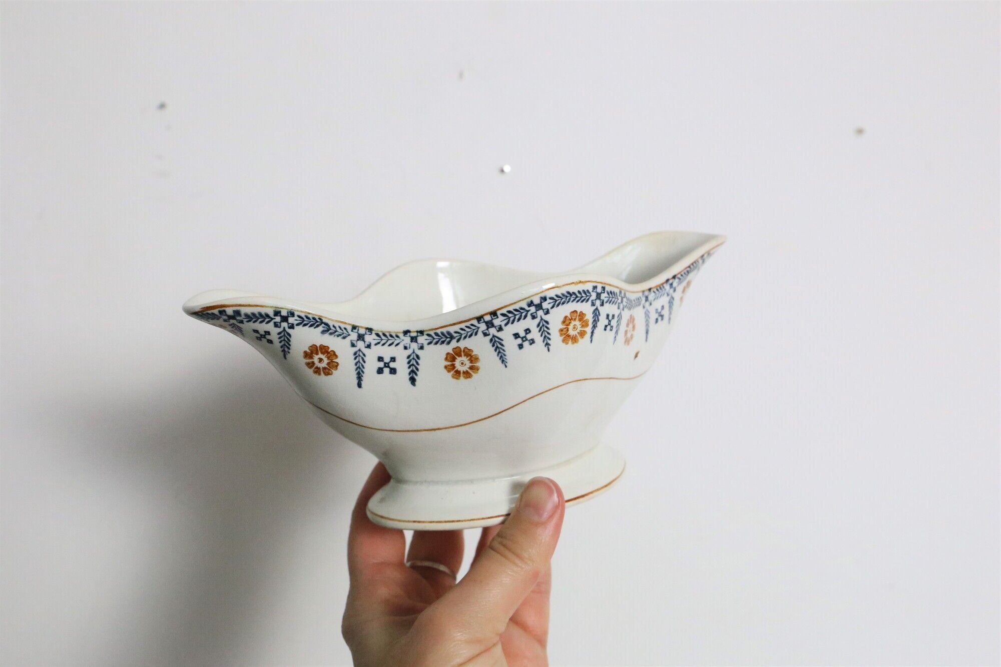 Gravy boat Terre de Fer from the French manufacture Saint Amand, vintage