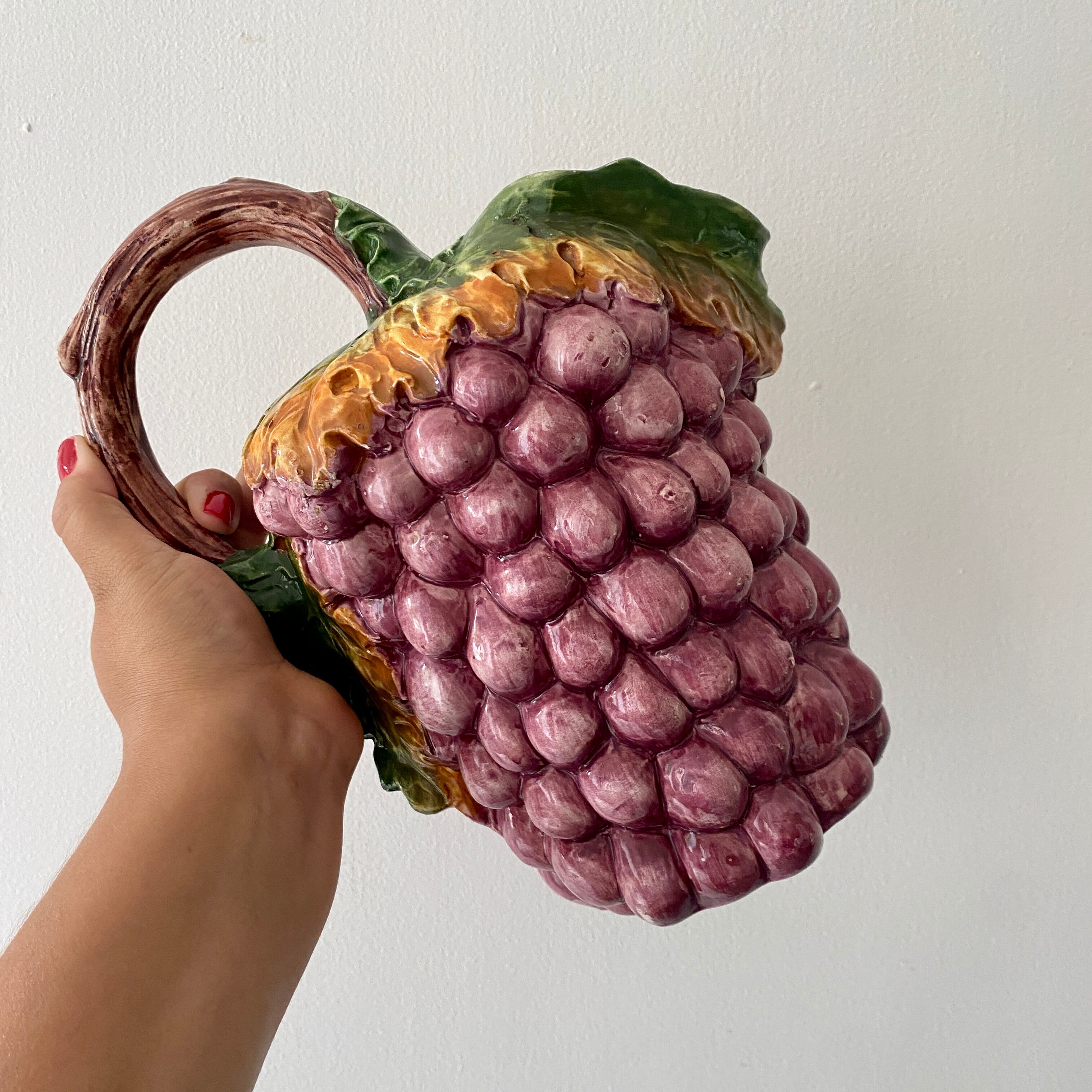 Pitcher - vintage slurry decanter in the shape of grapes