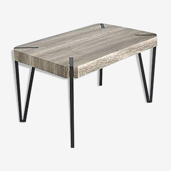 Table bois et métal style indus
