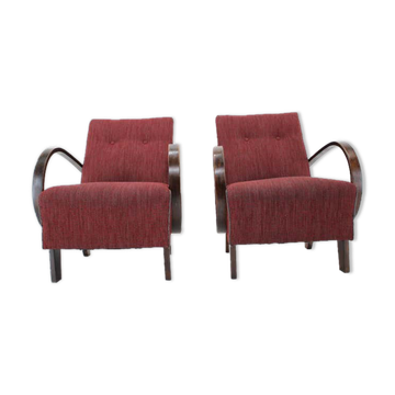 Pair of Armchairs Designed by Jindrich Halabala, 1950s
